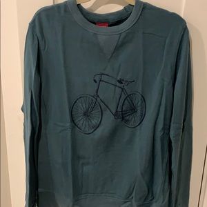 Green Merona Bicycle Crewneck